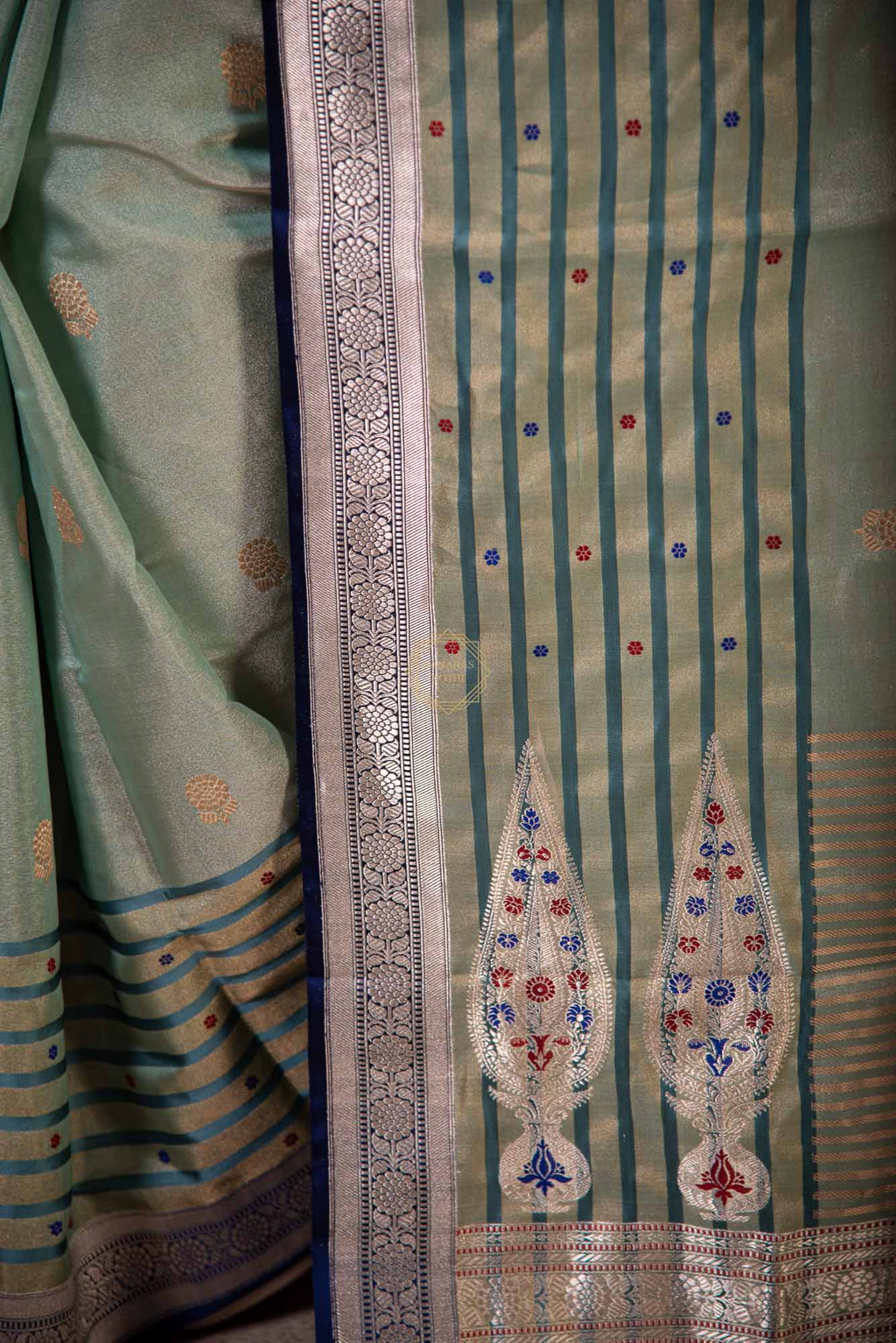 Tissue Weaved on Katan with Kadhua Saree