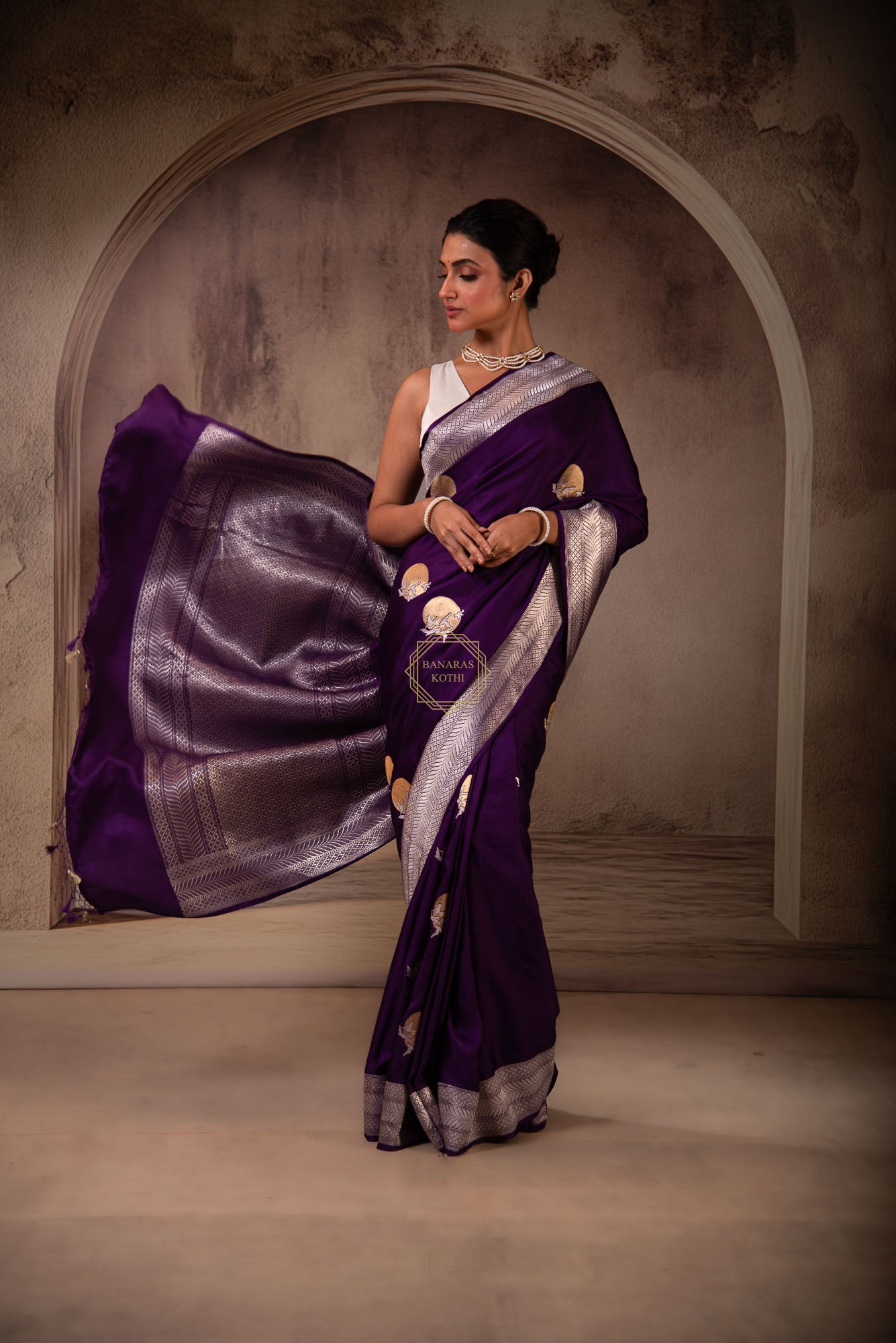 Sona Rupa Kadhua Butta on Soft Mashru Silk Saree
