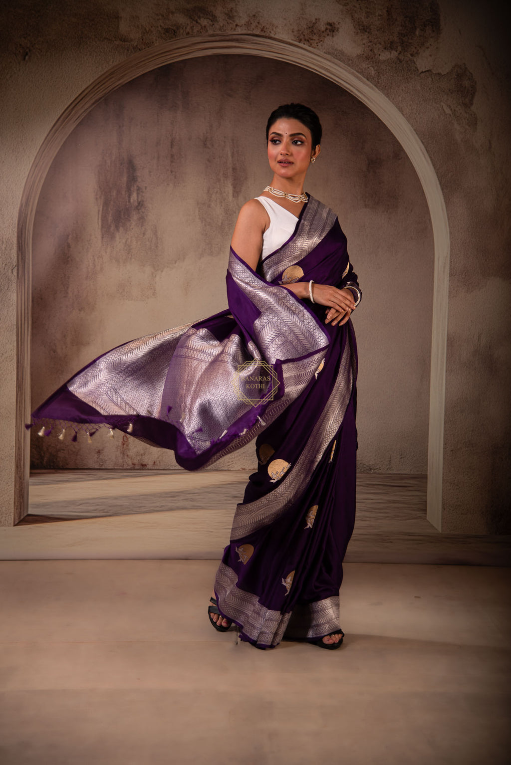 Sona Rupa Kadhua Butta on Soft Mashru Silk Saree