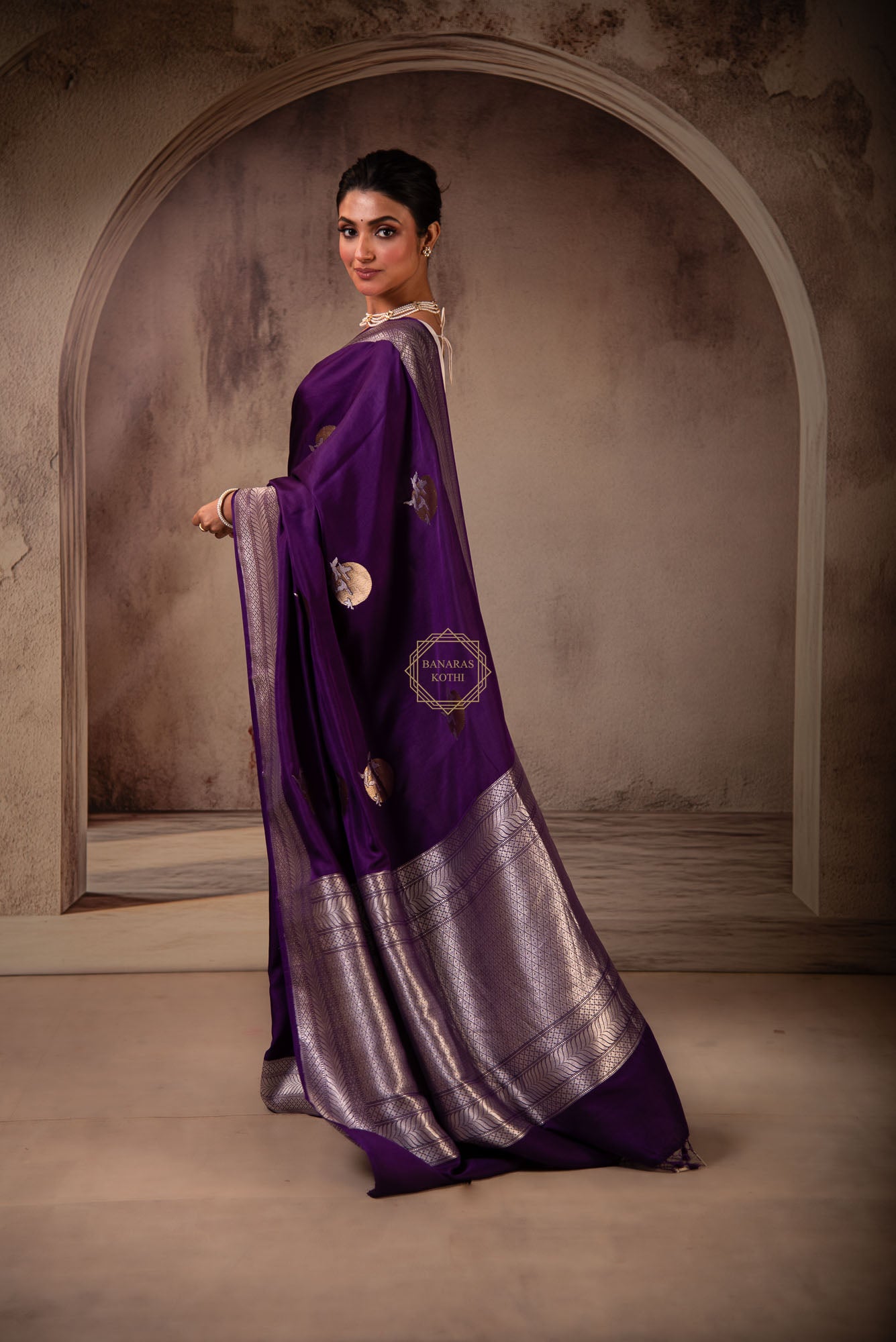 Sona Rupa Kadhua Butta on Soft Mashru Silk Saree