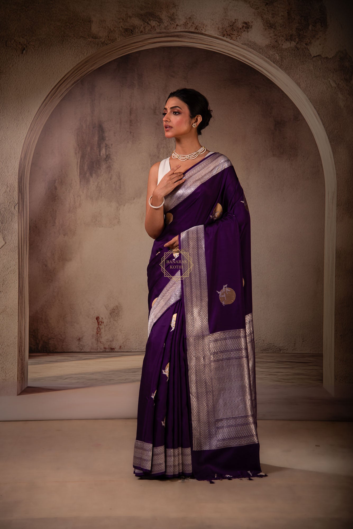 Sona Rupa Kadhua Butta on Soft Mashru Silk Saree