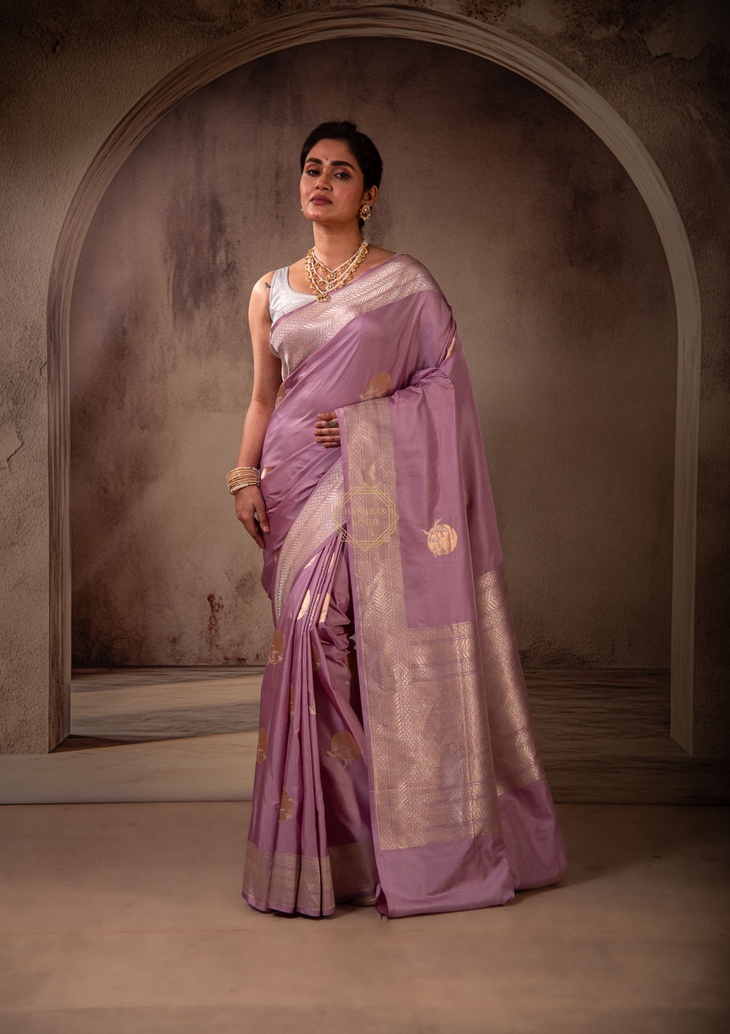 Sona Rupa Kadhua Butta on Soft Mashru Silk Saree