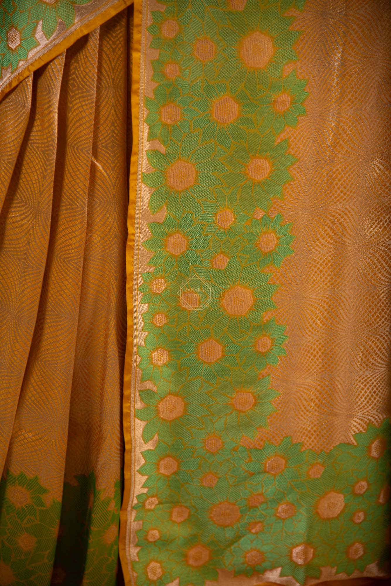 Soft Silk Zari Brocade Saree with Resham Aanchal & Skirt