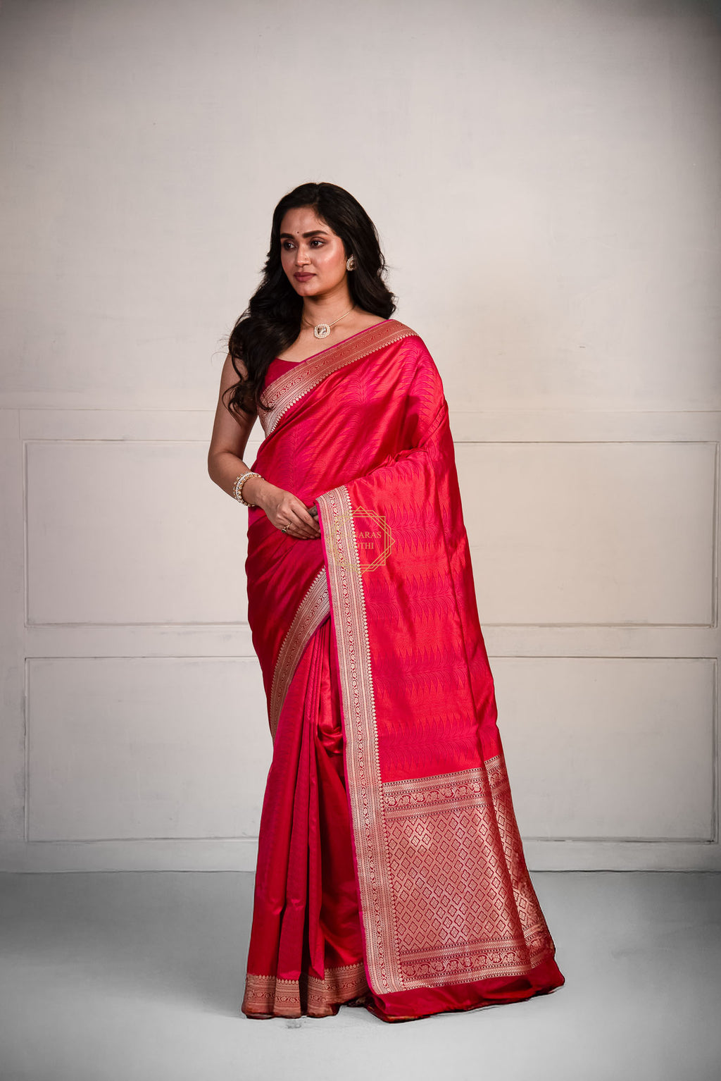 Kadhua Border Weaved with Tanchoi Body on Satin Silk Saree