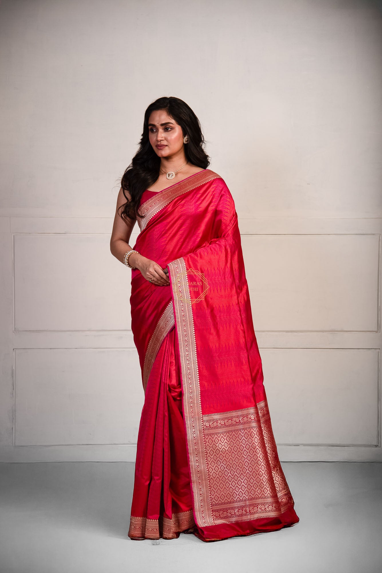Kadhua Border Weaved with Tanchoi Body on Satin Silk Saree