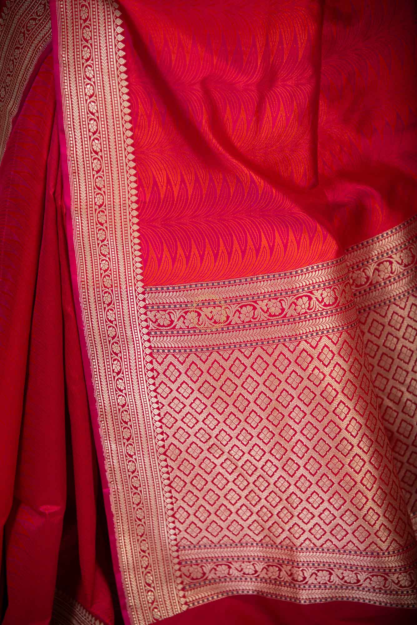 Kadhua Border Weaved with Tanchoi Body on Satin Silk Saree