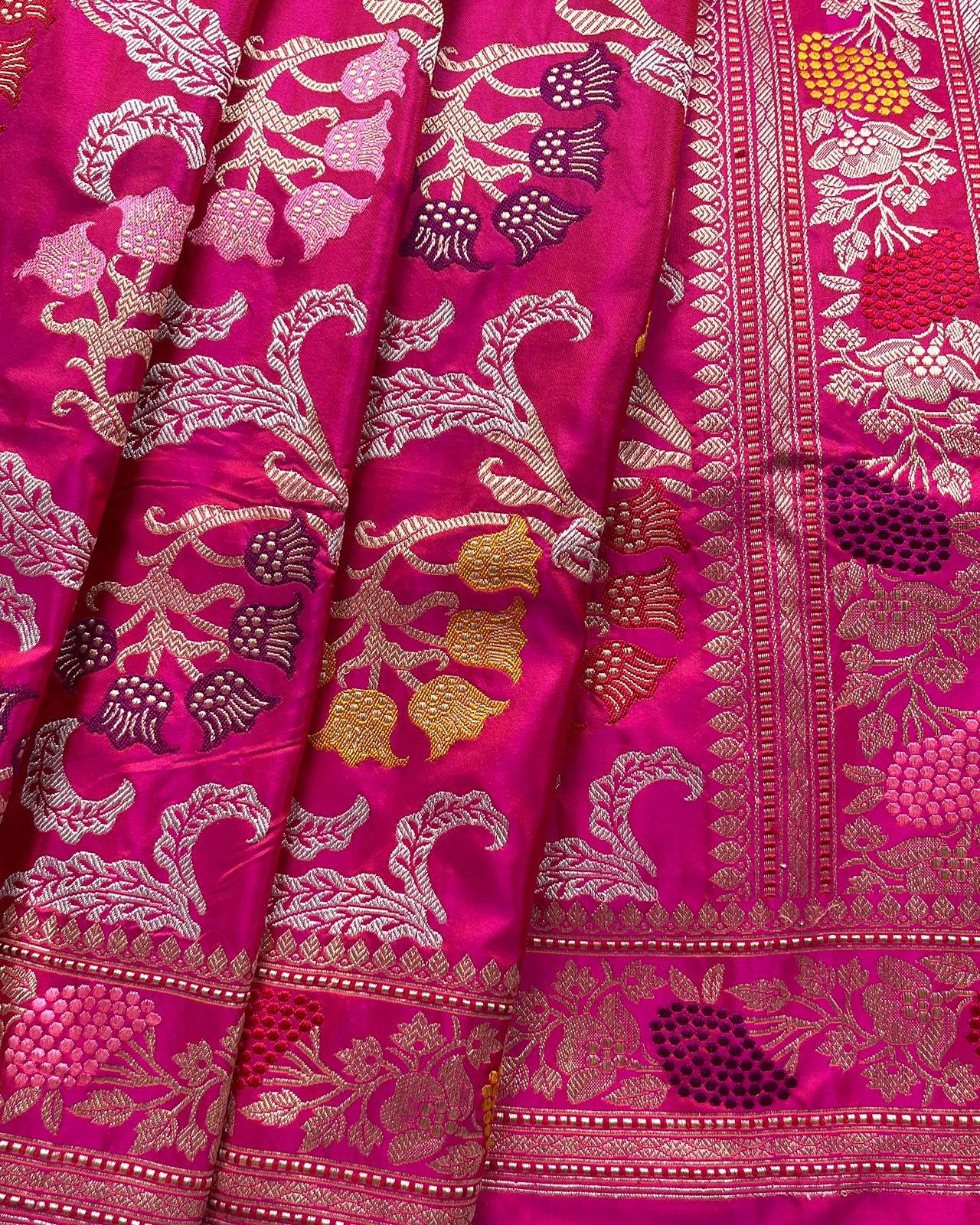Katan Jangla with Meena on cross warp and wefth of red over Rani