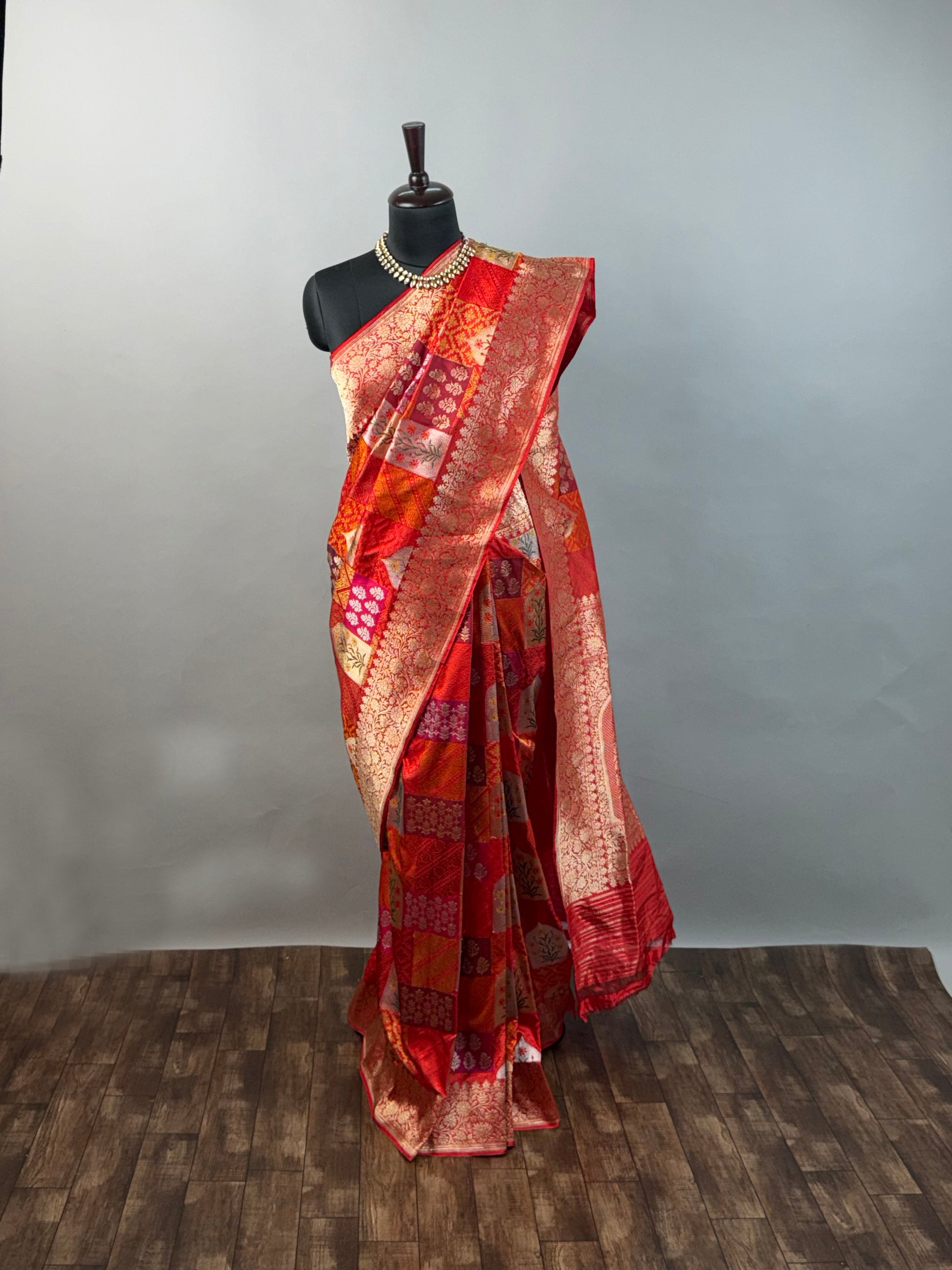 Red Rangkat Handloom Banarasi Katan Silk Saree