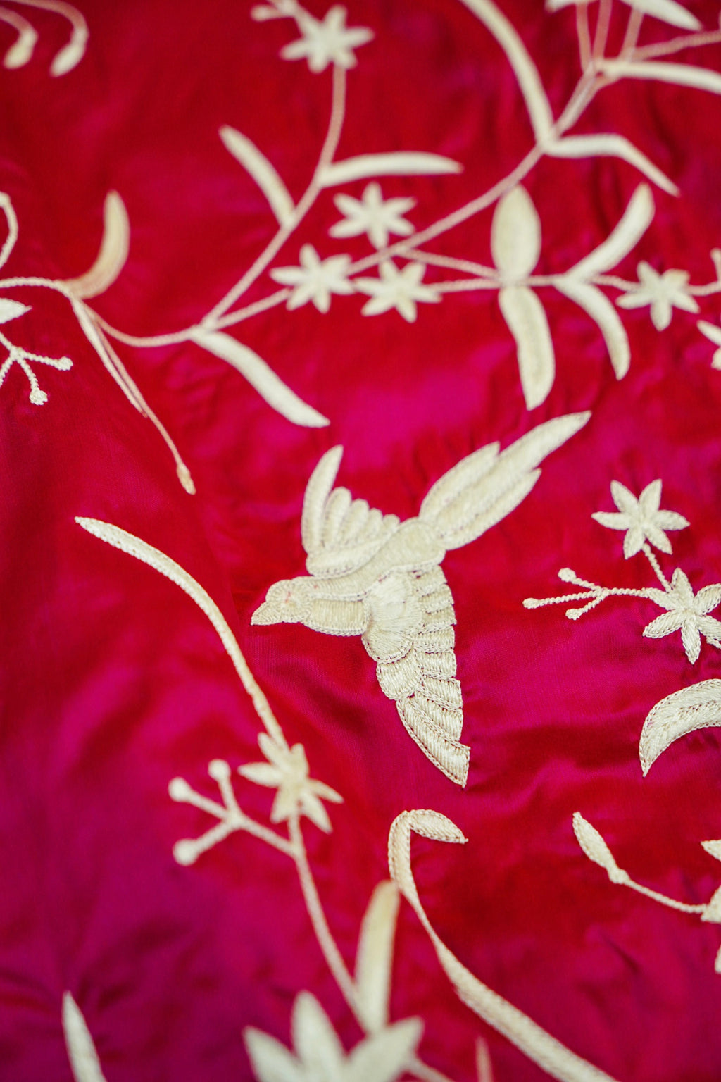 Pink Handloom Banarasi Katan Silk Saree with Parsi Embroidery