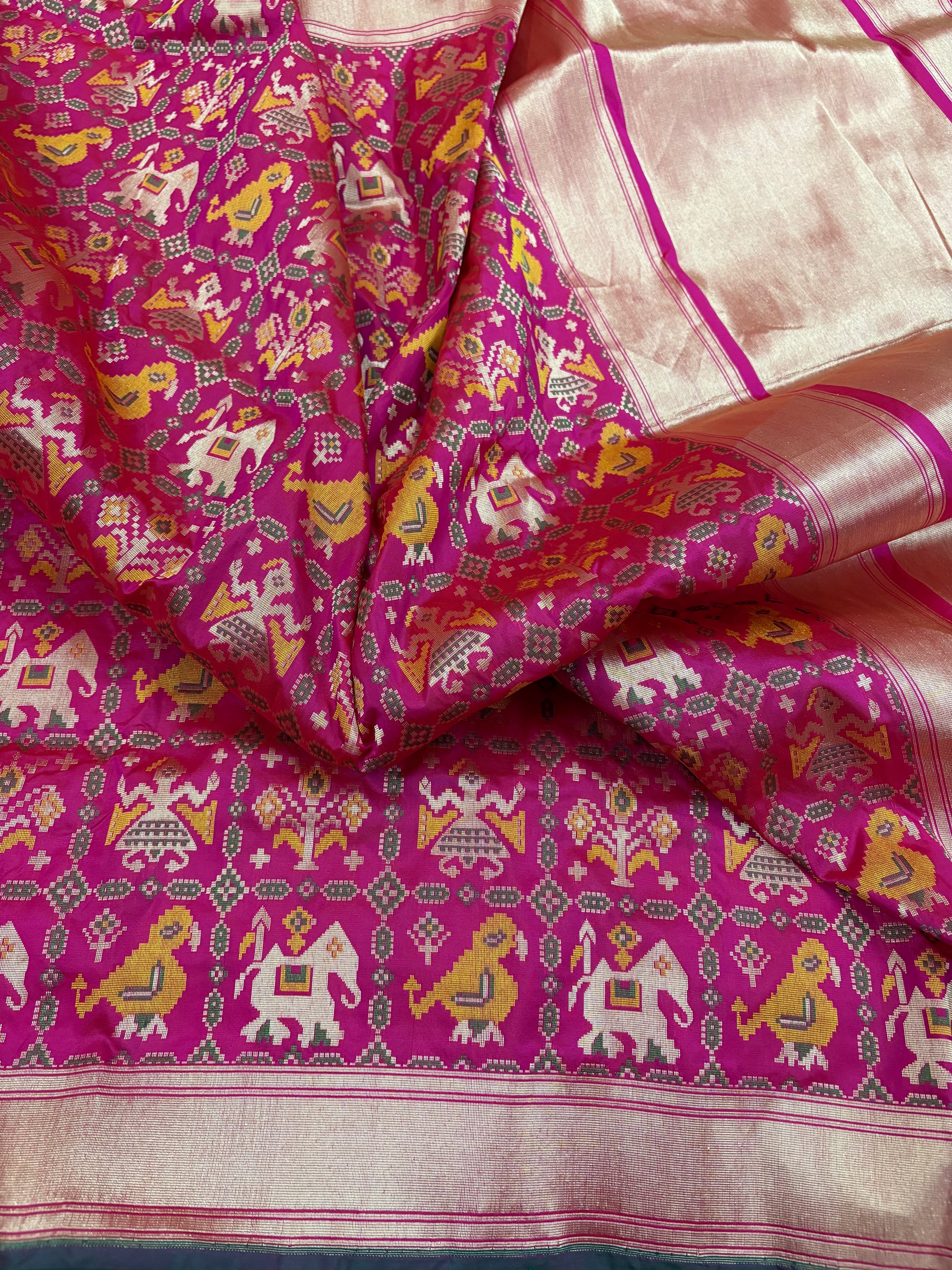 Pink Patola Banarasi Katan Silk Saree