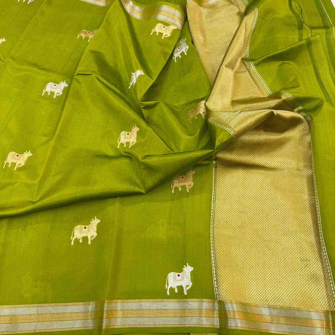 Dyed Katan Soft Silk Saree