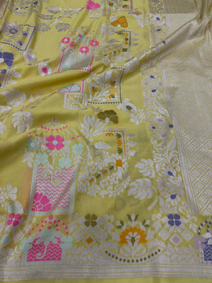 Georgette Chiffon Saree - Yellow