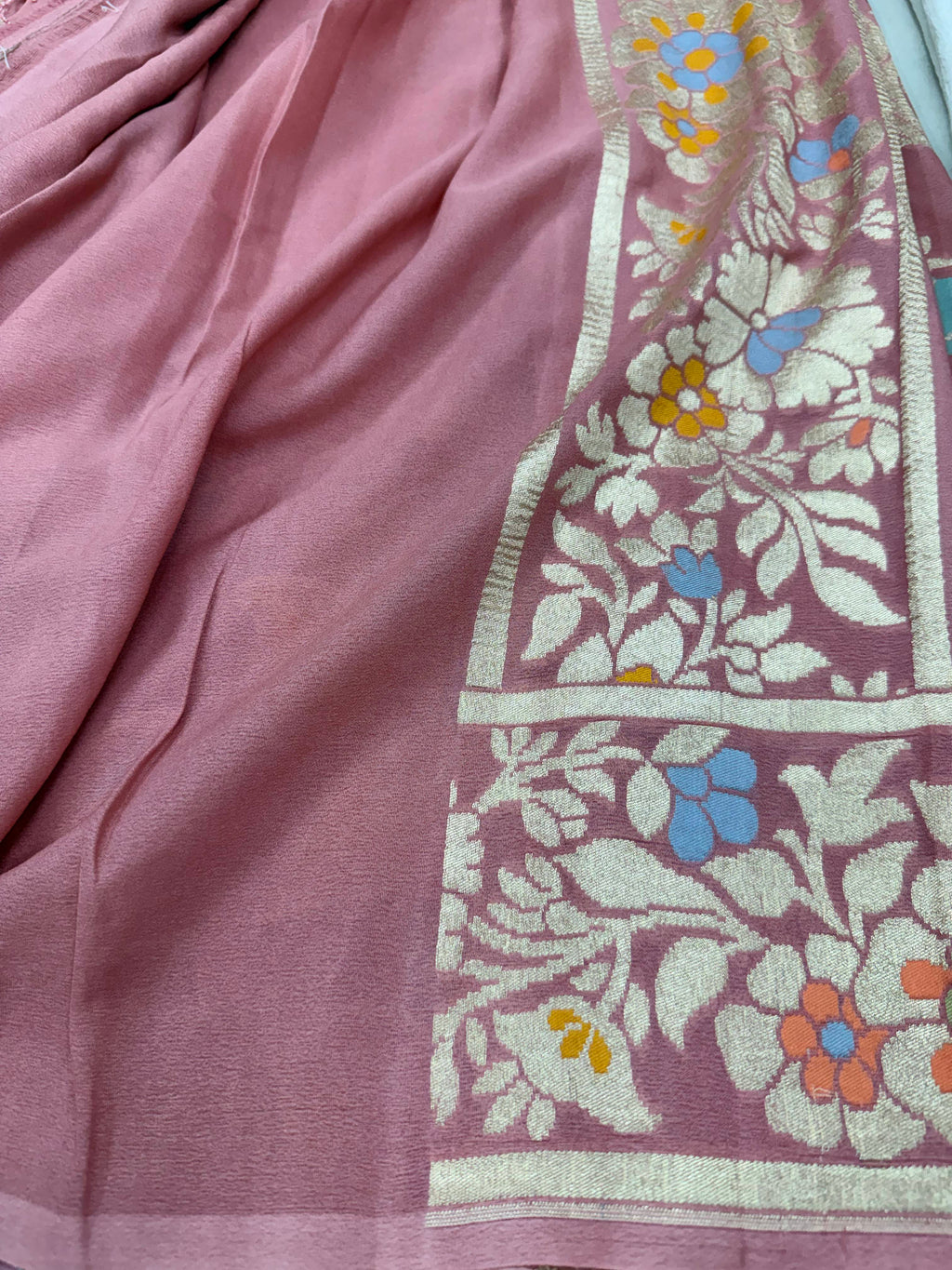Georgette Chiffon Saree - Pink