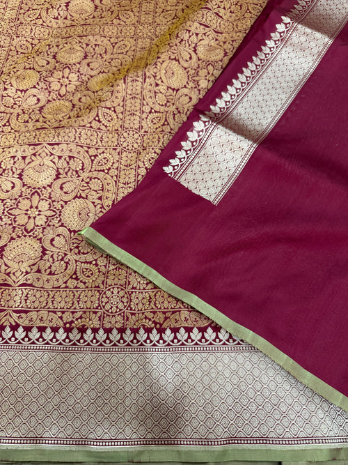 Brocade Banarasi Katan Silk Saree with Kadhua border