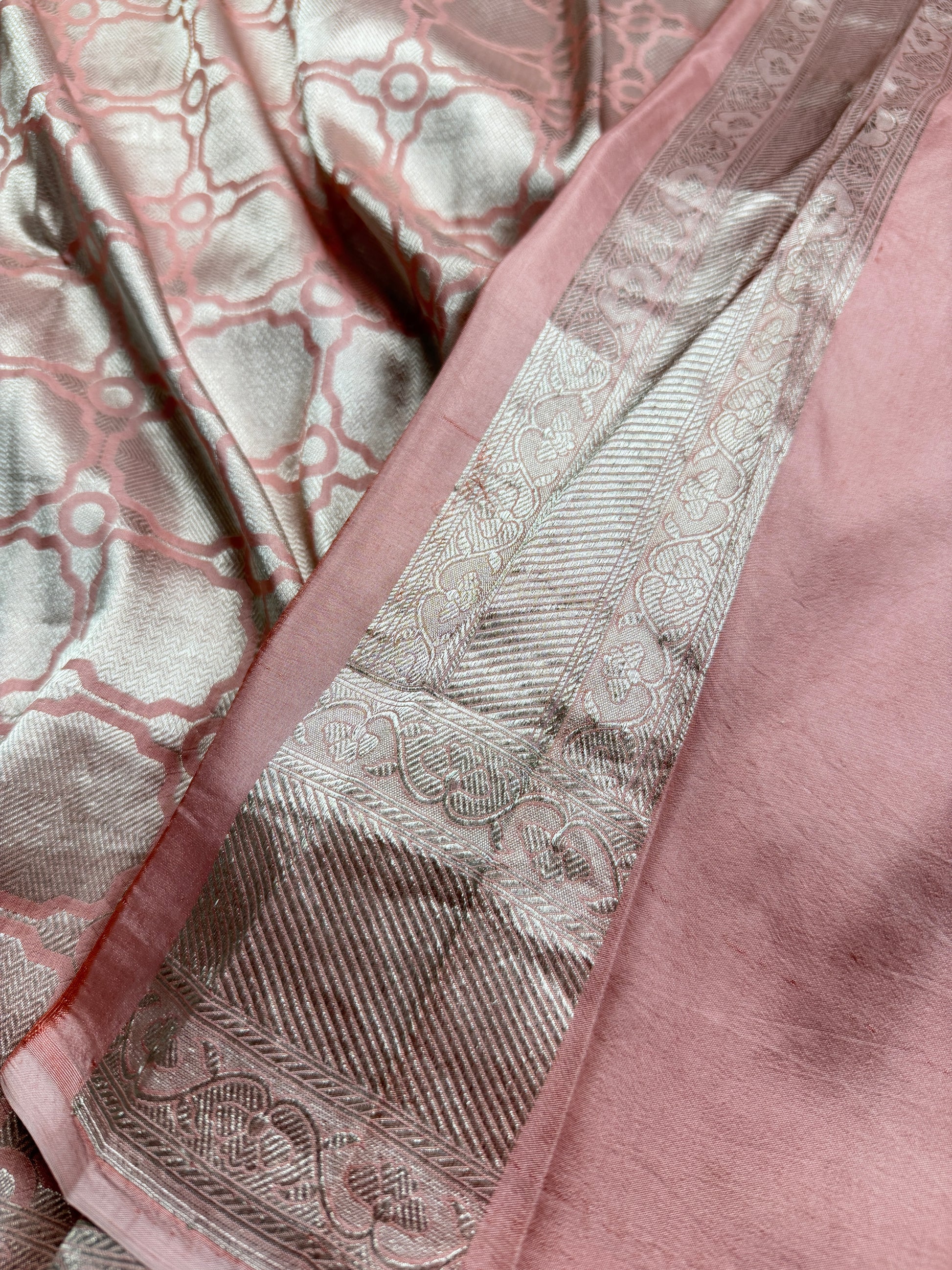 Pink Katan Silk Banarasi Brocade Saree