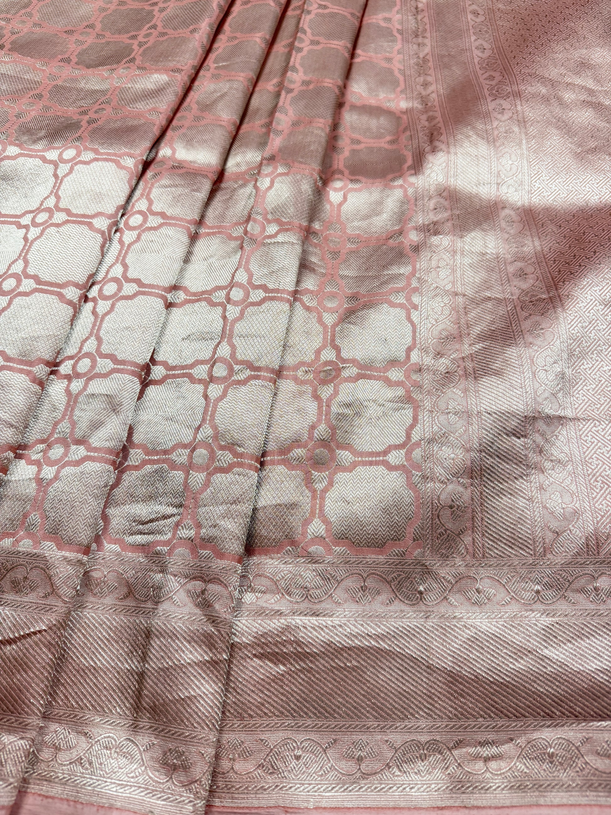 Pink Katan Silk Banarasi Brocade Saree