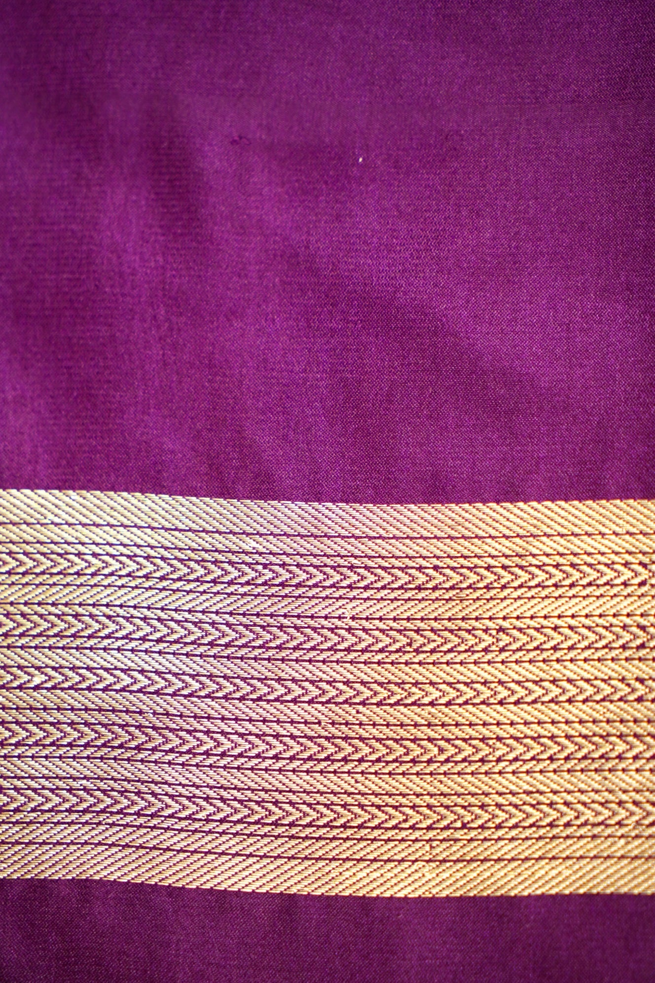 Magenta Mushru Silk Phekuwa Weave Zari Border Saree