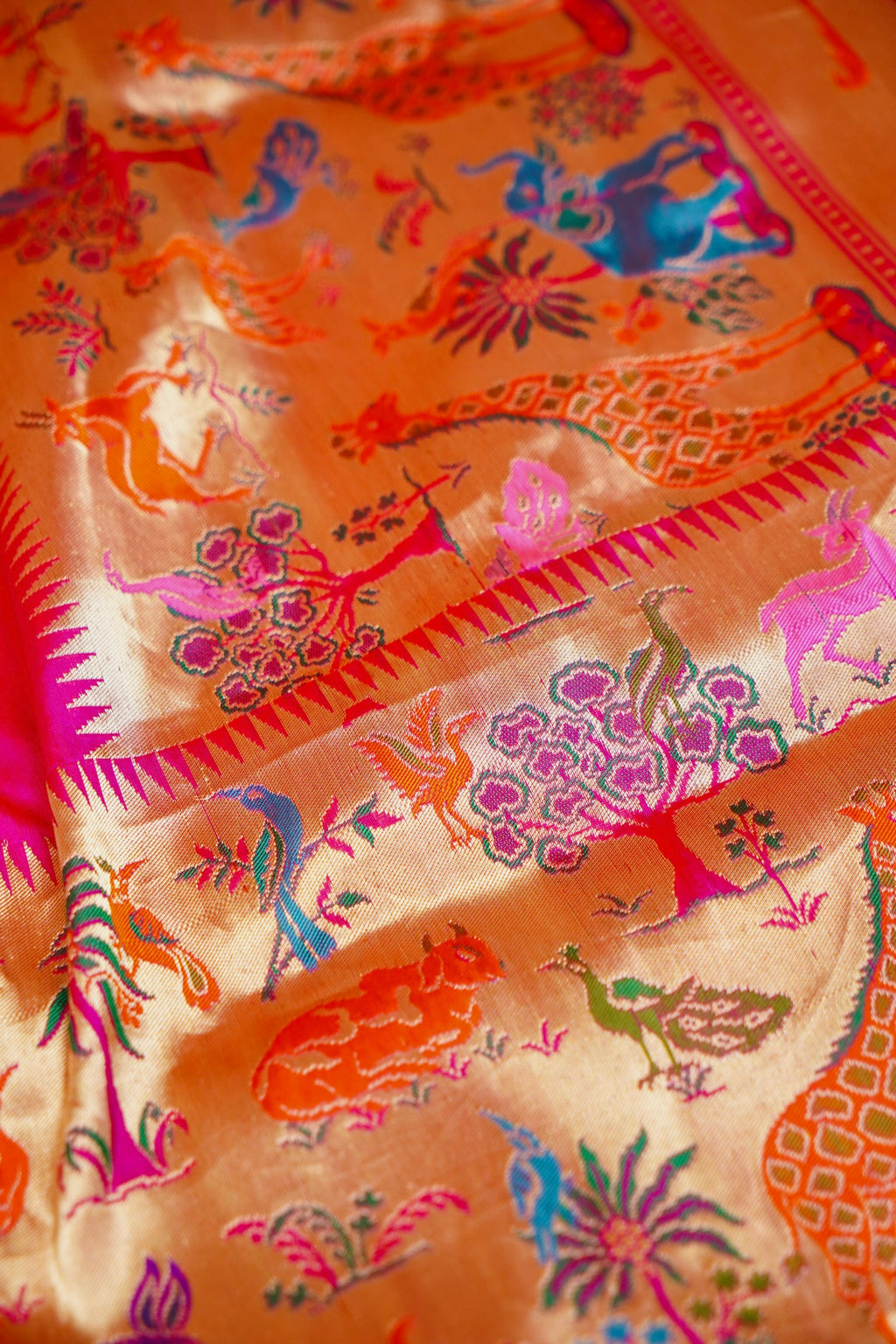 Rani Katan Silk Plain Kadhuwa Weaved Tilfi Border Aanchal Saree