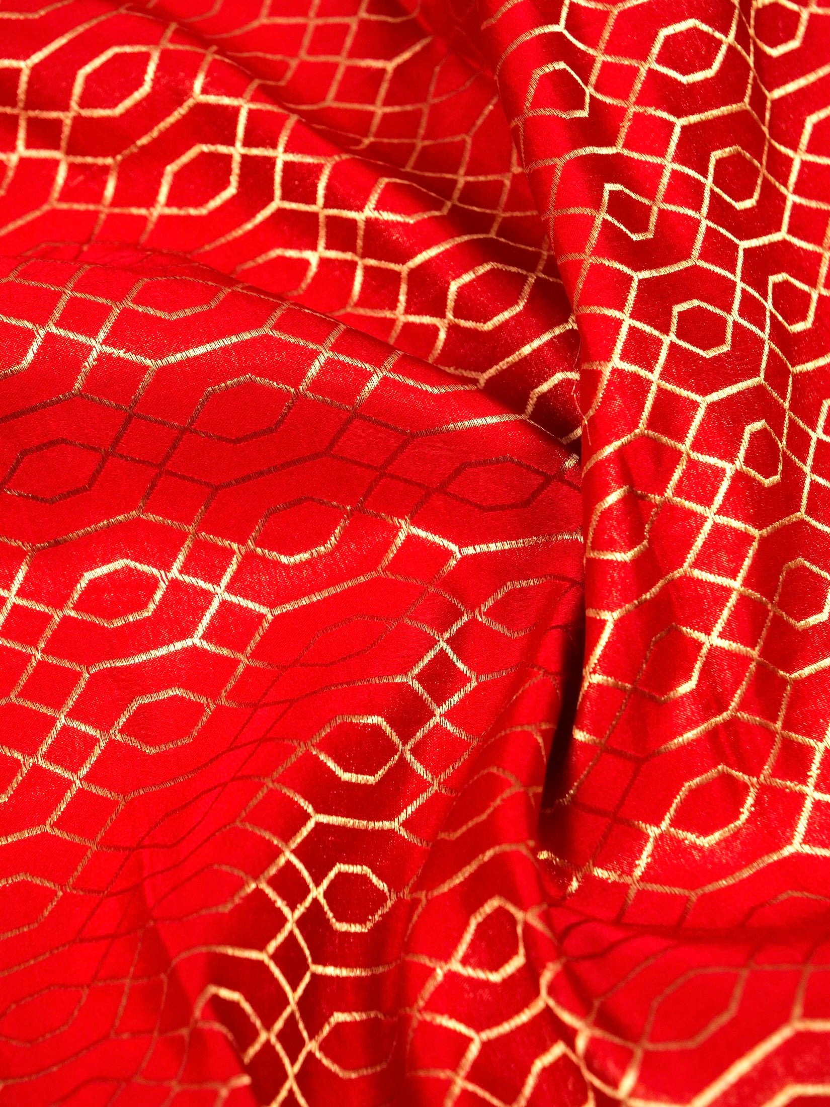 Maharani Tissue Embroidery Jhalar Border with Mashru Blouse Saree
